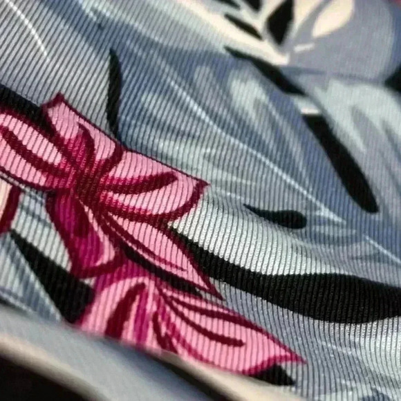 🟢 2/$25 ~ IB DIFFUSION ladies midi dress floral‎ dress 1X blue/white/black/pink - Picture 7 of 8